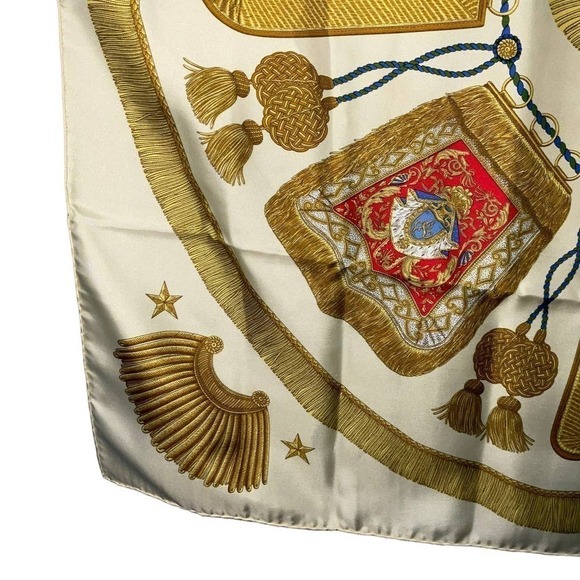 HERMES Carre 90 100% Silk Square Scarf POSTE ET CAVALERIE - Picture 9 of 16